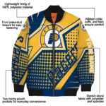 personalized indiana pacers star burst blue bomber jacket best selling