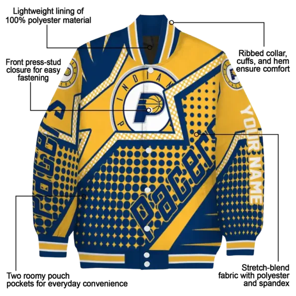 personalized indiana pacers star burst blue varsity jacket new arrival.webp