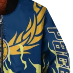 personalized indiana pacers winged blaze blue white bomber jacket best selling