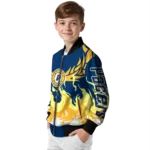 personalized indiana pacers winged blaze blue white bomber jacket best selling
