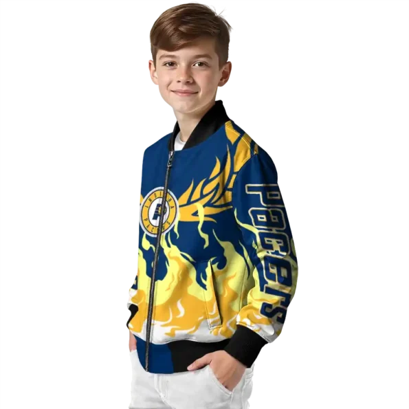 personalized indiana pacers winged blaze blue white bomber jacket trendy