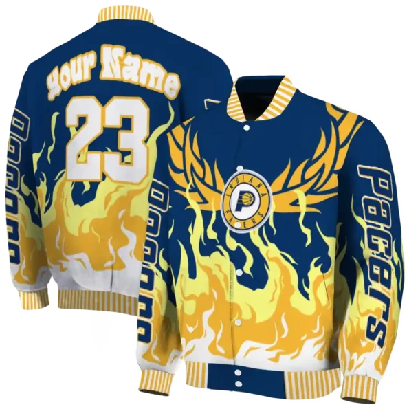 personalized indiana pacers winged blaze blue white varsity jacket fashion forward.webp