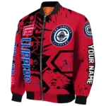 personalized los angeles clippers hexagon cluster red black bomber jacket best selling