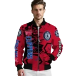 personalized los angeles clippers hexagon cluster red black bomber jacket best selling