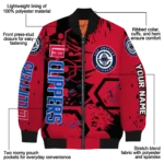 personalized los angeles clippers hexagon cluster red black bomber jacket best selling