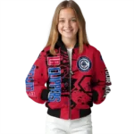 personalized los angeles clippers hexagon cluster red black bomber jacket best selling