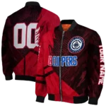 personalized los angeles clippers hexagon mesh red black bomber jacket best selling