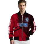 personalized los angeles clippers hexagon mesh red black bomber jacket best selling