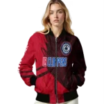 personalized los angeles clippers hexagon mesh red black bomber jacket best selling