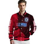 personalized los angeles clippers hexagon mesh red black varsity jacket best selling.webp