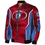 personalized los angeles clippers power plate red bomber jacket best selling