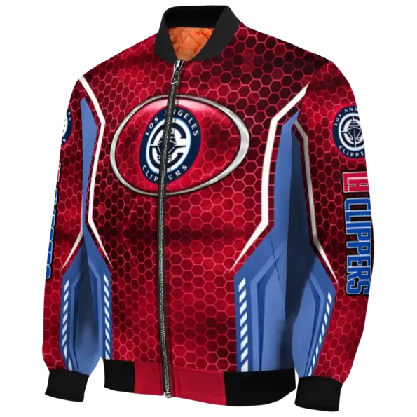 personalized los angeles clippers power plate red bomber jacket best selling
