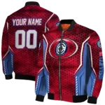 personalized los angeles clippers power plate red bomber jacket best selling