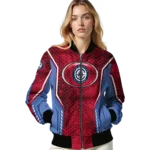 personalized los angeles clippers power plate red bomber jacket best selling