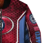 personalized los angeles clippers power plate red bomber jacket best selling