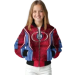 personalized los angeles clippers power plate red bomber jacket best selling