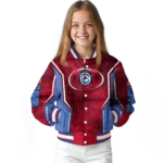 personalized los angeles clippers power plate red varsity jacket best selling.webp