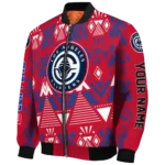 personalized los angeles clippers pyramid shapes red bomber jacket best selling