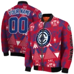 personalized los angeles clippers pyramid shapes red bomber jacket best selling