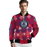 personalized los angeles clippers pyramid shapes red bomber jacket best selling