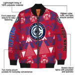 personalized los angeles clippers pyramid shapes red bomber jacket best selling