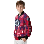 personalized los angeles clippers pyramid shapes red bomber jacket best selling