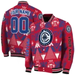 personalized los angeles clippers pyramid shapes red varsity jacket best selling.webp