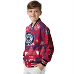 personalized los angeles clippers pyramid shapes red varsity jacket best selling.webp
