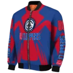 personalized los angeles clippers spider mark red bomber jacket best selling