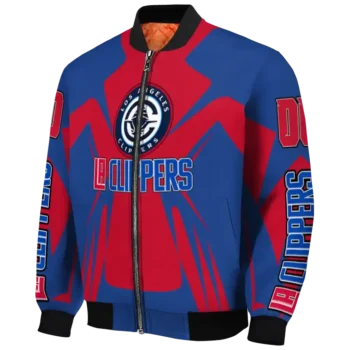 personalized los angeles clippers spider mark red bomber jacket best selling