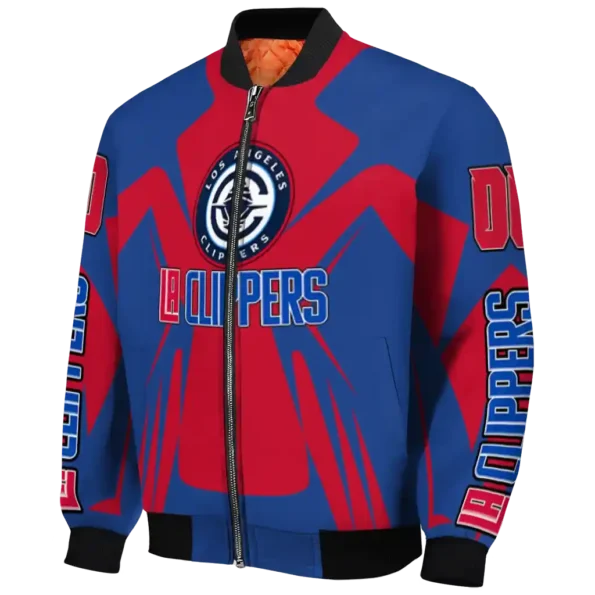 personalized los angeles clippers spider mark red bomber jacket best selling