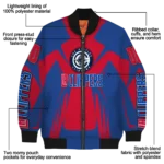personalized los angeles clippers spider mark red bomber jacket best selling