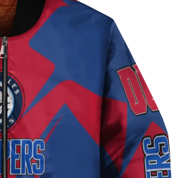 personalized los angeles clippers spider mark red bomber jacket premium grade