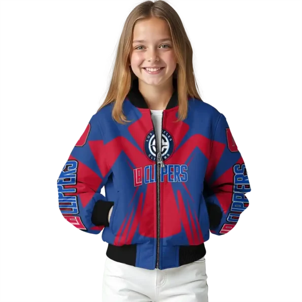 personalized los angeles clippers spider mark red bomber jacket top rated