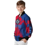 personalized los angeles clippers spider mark red bomber jacket best selling