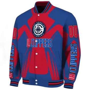 personalized los angeles clippers spider mark red varsity jacket best selling.webp