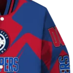personalized los angeles clippers spider mark red varsity jacket best selling.webp