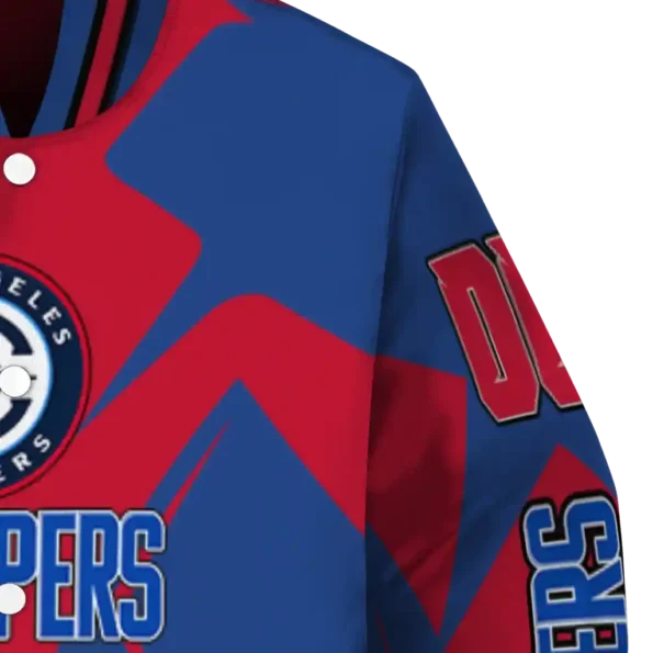 personalized los angeles clippers spider mark red varsity jacket premium grade.webp