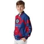 personalized los angeles clippers spider mark red varsity jacket best selling.webp