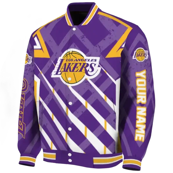 personalized los angeles lakers chevron angles purple varsity jacket best selling.webp