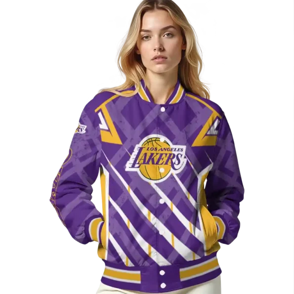personalized los angeles lakers chevron angles purple varsity jacket latest model.webp