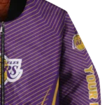 personalized los angeles lakers chevron arrow purple bomber jacket best selling
