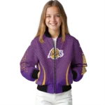 personalized los angeles lakers chevron arrow purple bomber jacket best selling