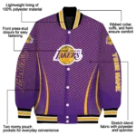 personalized los angeles lakers chevron arrow purple varsity jacket best selling.webp