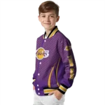 personalized los angeles lakers chevron arrow purple varsity jacket best selling.webp