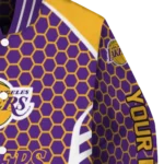 personalized los angeles lakers hexagon grid purple varsity jacket best selling.webp