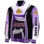personalized los angeles lakers mesh effect purple black varsity jacket best selling.webp