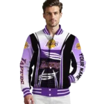 personalized los angeles lakers mesh effect purple black varsity jacket best selling.webp