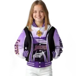 personalized los angeles lakers mesh effect purple black varsity jacket best selling.webp