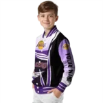 personalized los angeles lakers mesh effect purple black varsity jacket best selling.webp